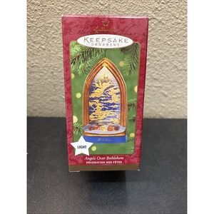 Angels Over Bethlehem He is Born Magic/Light Hallmark Keepsake Ornament 2000 NIB